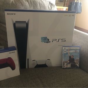 Brand new ps5 console disc with extra controller and madden 23